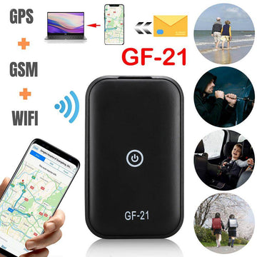 GF21 Mini GPS Tracker with WiFi + LBS + AGPS Positioning, Remote Pickup, Remote Recording, Voice Recording, Real Time Tracking, Electronic Fence, Anti Theft Alarm & More - Imported from UK